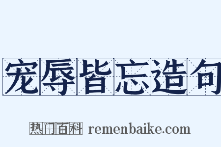 宠辱皆忘造句是什么意思的图片